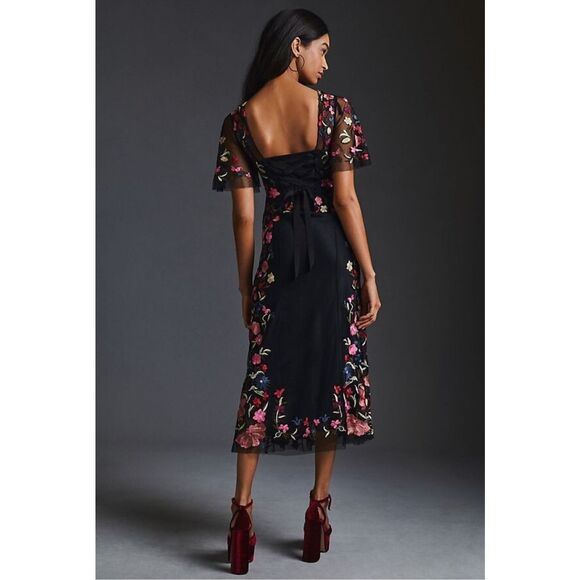 By Anthropologie Embroidered Floral Dress - Picture 3 of 11
